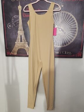 Light Beige Full-Body Shapewear Jumpsuit for Women